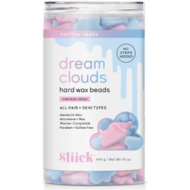 Sliick Cera Dura Dream Clouds en Perlas, Depilación Suave para Rostro y Cuerpo, 473.2 ml