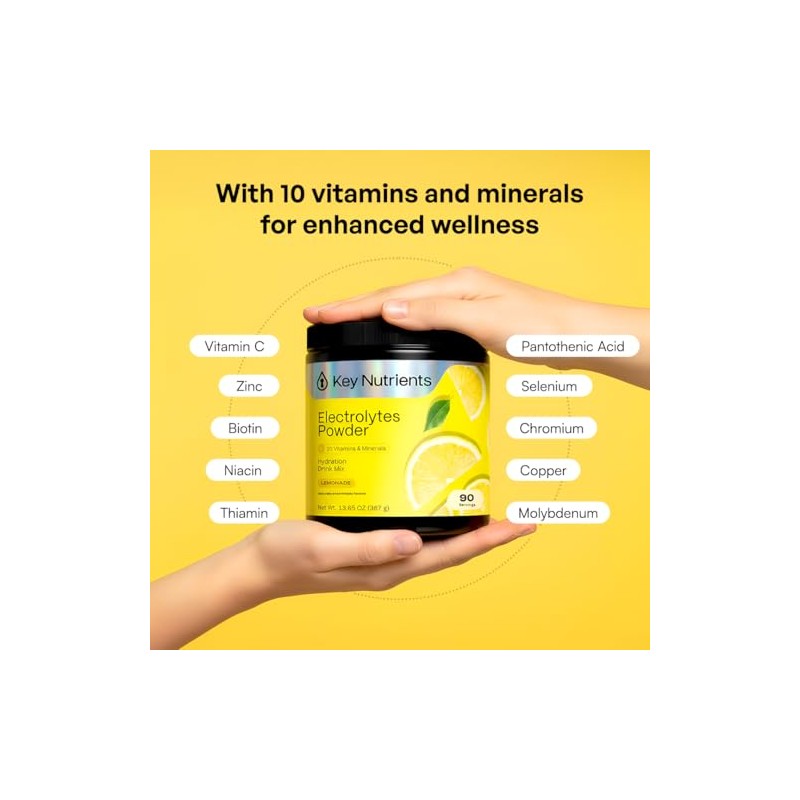 Keynutrients Electrolitos Polvo Limonada Cero Calorías Rosa Porciones Paquetes Viaje