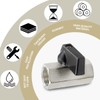 Bwintech 5 Pcs 1/4" BSP Female Nickel Plated Brass Mini