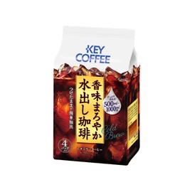 Key Coffee, Mellow Flavored Cold Brew Coffee, Regular (Drip), 4 Pieces (x 4)