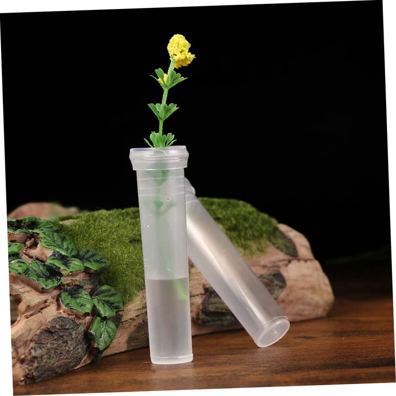 Mipcase 100Pcs Transparent Plant Vases Flower Tubes for Desktop Terrarium