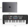 LeeQee Black 37 Keys Kids Piano Keyboard, Portable Electric Musical