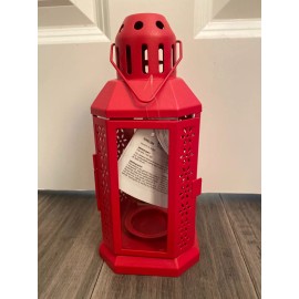 IKEA ENRUM Lantern For Tealight Indoor/outdoor Red 9" 904.949.50
