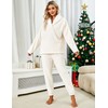 UANEO Fluffy Pajamas for Women Winter Warm Sherpa Fleece Loungewear