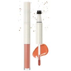 Liquid Face Blush Freckle Pen, Natural Dewy Cream Blush with Light Brown Faux Freckle Stamp Pen 2 in 1 Makeup Natural Sunkissed Dewy Cheeks, Waterproof Fake Freck Tint Marker (02)