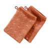 Möve Quadretti Terracotta Terry Wash Mitt 15 x 20 cm