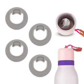 PEUTIER 4pcs Water Bottle Stopper Replacement for Owala FreeSip Twist 18oz 24oz, Water Bottle Top Lid Gasket for Owala FreeSip Twist Series Bottle Stopper Seal Part Accessories BPA-Free(Gray)