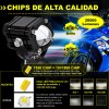 2 Faros Luces Led Auxiliares 4 Modos Lupa Para Moto