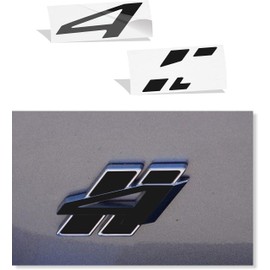 Reflective Concepts 4 Rhombi Emblem Overlay Decal Stickers for 2018-2023 Charger AWD - (Color: Flat Black)
