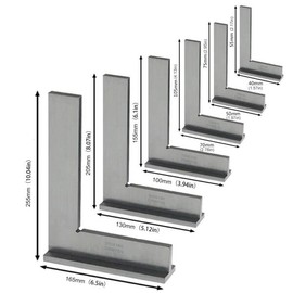 DIN875 정밀 기계공 사각 눈금자 탄소강 각도 엔지니어 90도 직각 [50x40mm] DIN875 Precision Machinist Square Ruler Carbon Steel Angle Engineer 90 Degree Right Angle [50x40mm]