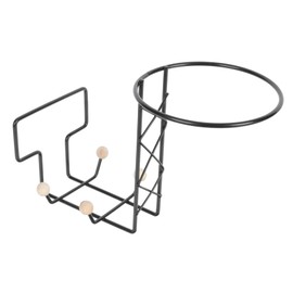 Sosoport Helmet Stand Multi-Functional Wall-Mounted Motorcycle Helmet Holders Coat Display Shelf Space-Saver