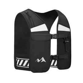 Lightweight Running Vest - Breathable 8oz Vest with Waterproof Phone Pocket, Adjustable Chest Straps, Waistband & Reflective Safety for Men & Women - Perfect for Marathons, Night Runs & Trail Running