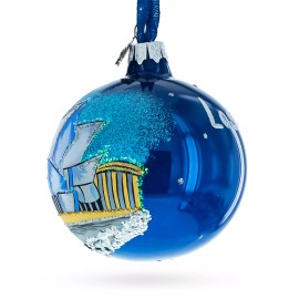 BESTPYSANKY Concert Hall Los Angeles, California Glass Ball Christmas Ornament 3.25 Inches