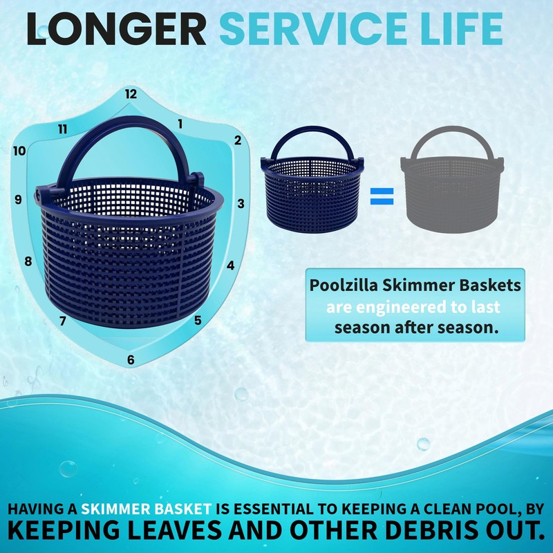 Poolzilla SPX1096CA Basket Assembly Replacement for Select Hayward Automatic Skimmers