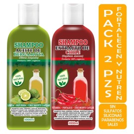 Shampoo Aceite De Bergamota 1l + Shampoo Extracto Chile 1l