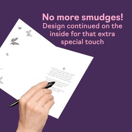 Mum & Step Dad Wedding Card - Gold Butterflies Happy Couple - Golden Marriage Congratulations Card from Son Daughter, 5x7 Inch Butterfly Well Done Congrats Gifts Greeting Cards