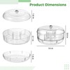 Rotating Ice Chilled Serving Tray, Clear Fruit Veggie Tray with