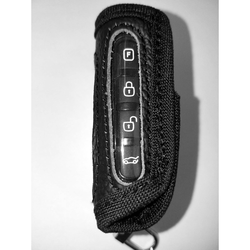 Alarm-Mate Black Leather Cover for Compustar 2WQ9R-FM Remote Control Transmitter