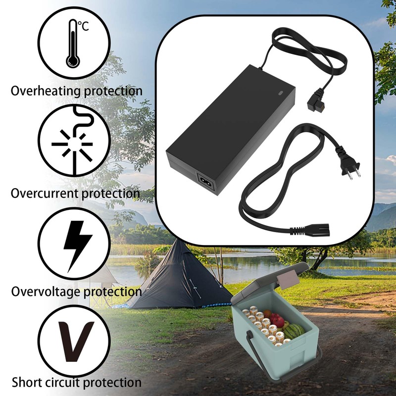 14.5V 6A AC Power Cord Power Adapter for 12V Car