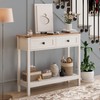 Trironsun Farmhouse Console Table with 2 Drawer for Entryway Rustic