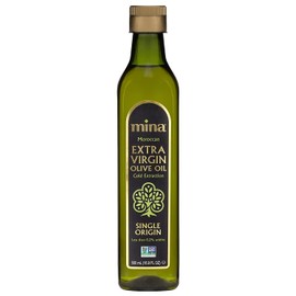 Mina Extra Virgin Olive Oil, Single Origin Gourmet Moroccan Olive Oil Cold Extracted for Exceptional Flavor and Health, Family Harvested with Full Traceability (16.9 Ounces)