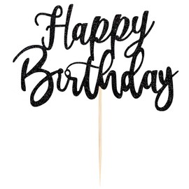 YUINYO YUINYO - Decoración para tarta de cumpleaños con purpurina hecha a mano, ideal para decorar tartas de cumpleaños, fiestas de cumpleaños, papel de la más alta calidad