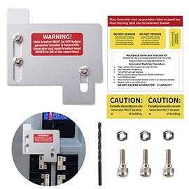 Generator Interlock-Kit for Eaton-Cutler-Hammer Panel - Fit 1-1/2" Space on Main &Branch EAT-CH Series 150 or 200amp Only Main Circuit TAN Breaker Box, Safety Manual Electric Lockout Transfer Switch