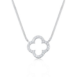 Elli 0105472314 Women's Necklace 925 Sterling Silver and White Crystal Cubic Zirconia white