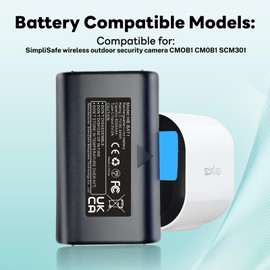 OHZHAO 2pack Upgraded High Capacity 8200mAh Extra Outdoor Camera Battery Pack for SimpliSafe Wireless Outdoor Security Camera with Type C Cable