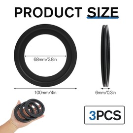 lyehip 3 Pcs RV Toilet Seal Kit Replacement, Flush Ball Gasket 385311658 Compatible with Dometic 300 310 320 Series, Premium Rubber RV Toilet Parts Seal Replacement to Stop Leaks & Odors