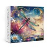 Dragonfly Moon Puzzle for Adults 1000 Pieces, Colorful Lotus Jigsaw