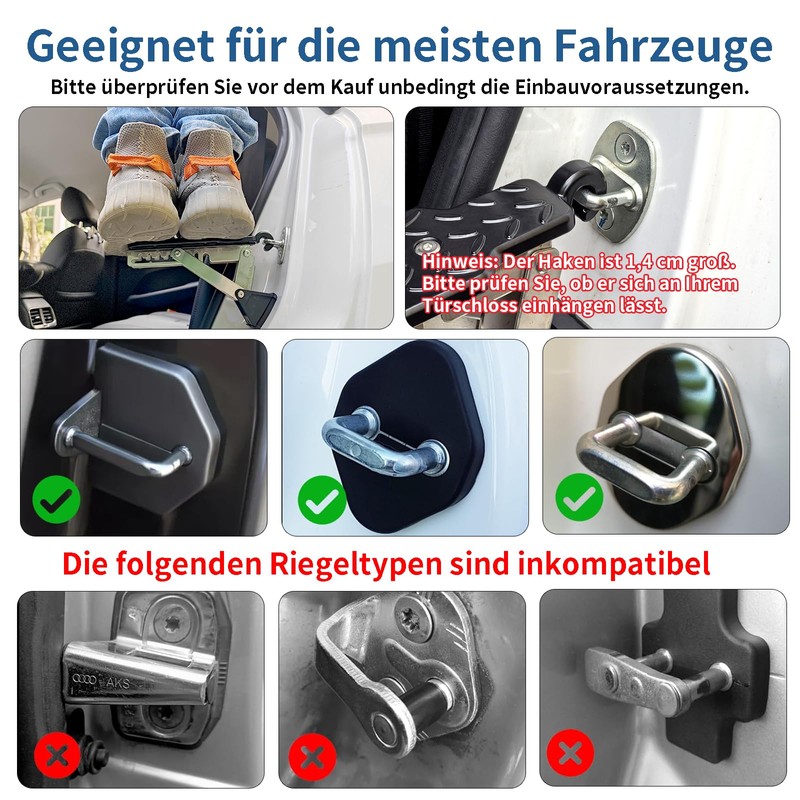 Lofez Car Door Step, Foldable and Adjustable Step with Damping
