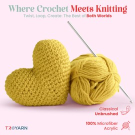 Yarn for Crocheting & Knitting - 4 Skeins (4x383 Yds) (105110 - Daisy) Crochet Yarn - 100% Microfiber Acrylic Yarn - Knitting Yarn for Craft Projects