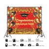 DASHAN Graduation Backdrop Red and Gold Congratulations Bachelor Cap Congrats