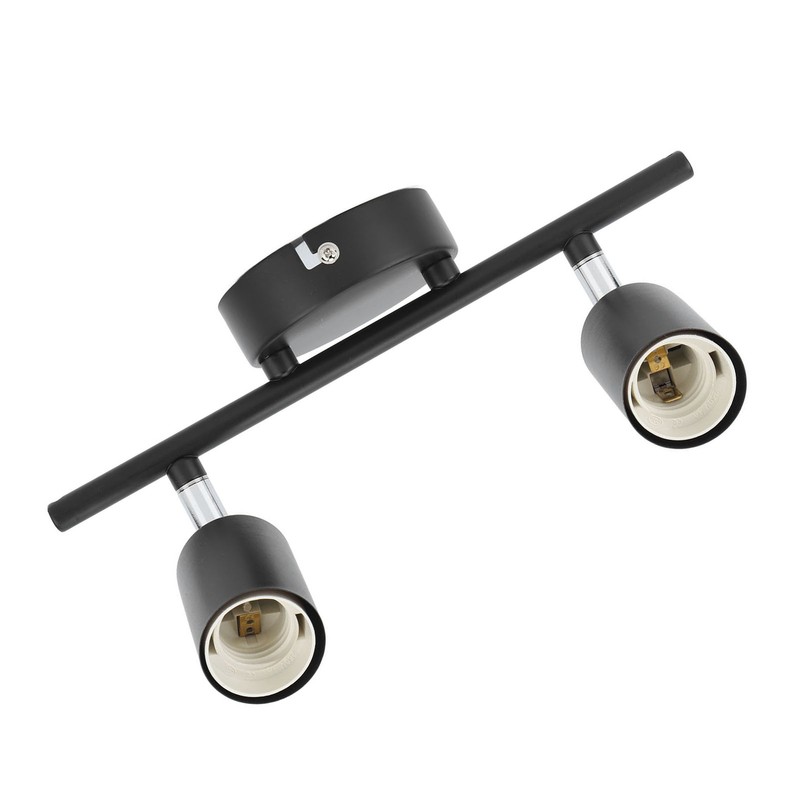 Flush Mount Ceiling Track Light Holder 2 Light Rotating Adjustable