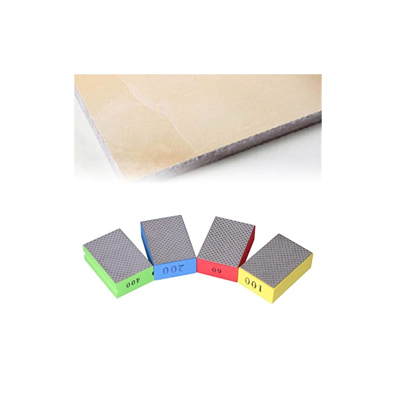 Diamond Hand Sanding Pad, 4Pcs Diamond Hand Polishing Pads Sanding