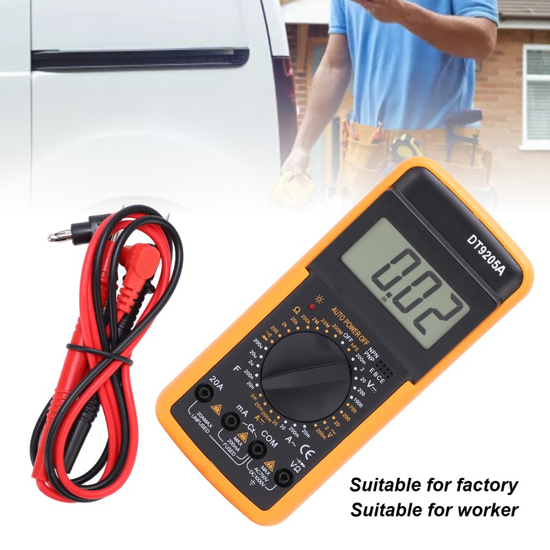 DT9205A Multimeter Digital Universal Meter Multifunctional Electrical Tester with High