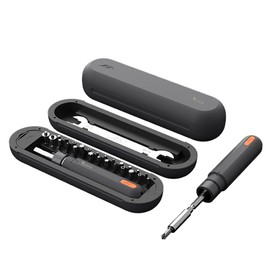 VIPIH 28-in-1 Multifunctional Ratchet Screwdriver Set with Household Wrenches Three-Stage Telescoping Rod Strong Magnetic Adsorption Design with 24 Precision Bits Ideal