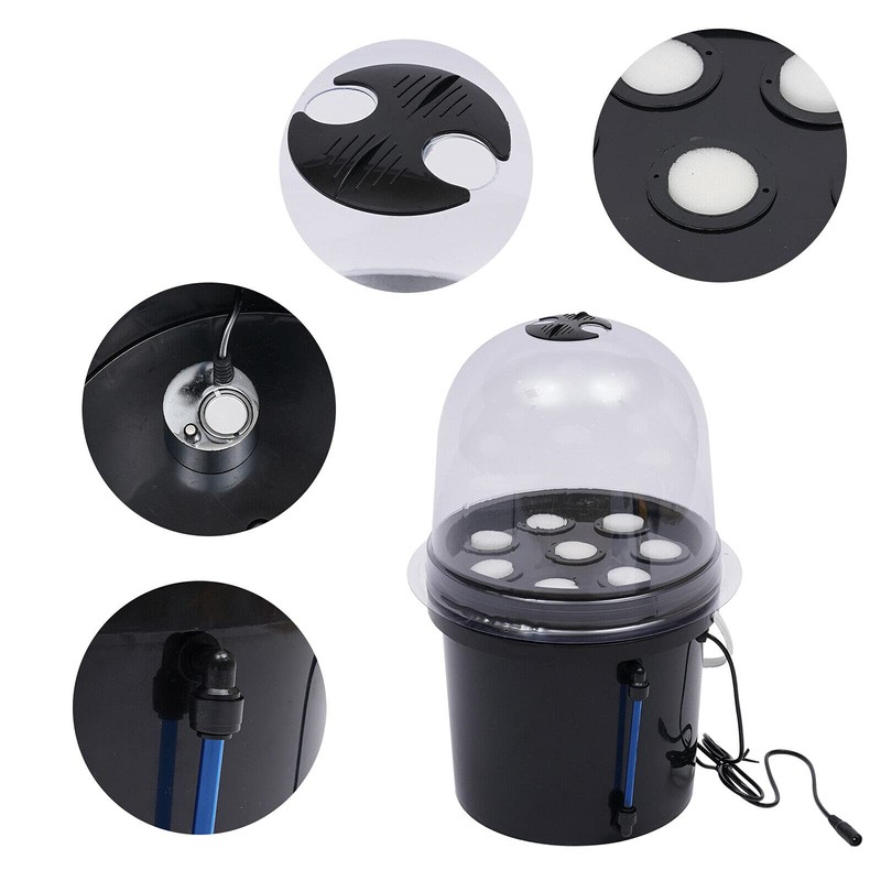SHZICMY Hydroponic Box 8 Holes Hydroponic System Grow Kit Hydroponic