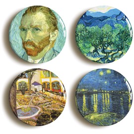 VINCENT VAN GOGH BADGE PIN BUTTON SET (Size is 1inch/25mm diameter) PORTRAIT ART