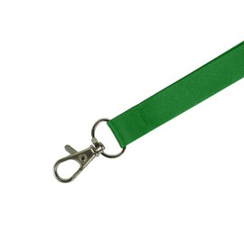 Green Lanyard Neck Strap w/Safety Breakaway & Trigger Clip with Clear ID Card Holder for ID Cards, Name Badges & More! (Pack of 10)