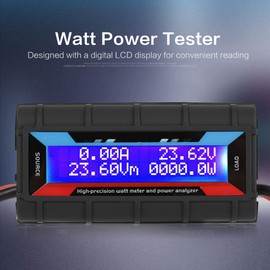 Watt Power Tester, 4.8V~60V 130A Analizador de Potencia de Alta Precisión RC Watt Meter LCD Display Amperímetro Voltímetro Multímetro para RC Model Airplane 3.3 X 1.7 X 1in