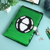 DOITOOL Football Pattern Journal Notebook Lock Diary Diary Notebook Lock