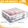 Plastic Storage Bags with Easy-Glide Zipper, Pack of 6, Durable