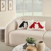 Mina Victory Pet Pillows & Access Sherpa Dog Silhouett Black