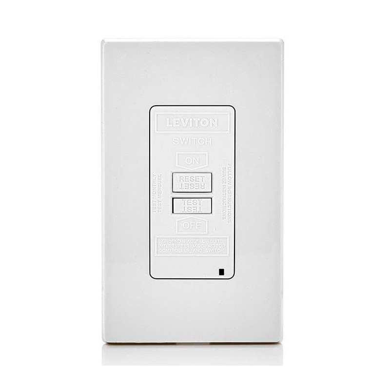 Leviton Blank Face GFCI, 20 Amp, Self Test, LED Indicator