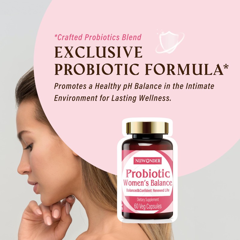 NUWONDER Women's probiotic - Natural Vaginal Support Supplement, Balanced &