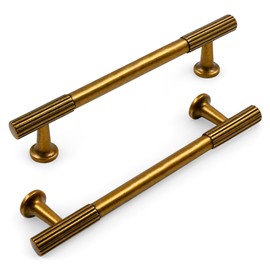 KNOKLOCK 10 Pack 5 Inch(128mm) Kitchen Cabinet Handles Antique Brass Cabinet Pulls Kitchen Cabinet Hardware Drawer Pulls for Cupboard Wardrobe