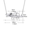 JUSTKIDSTOY Mother's Day Gifts Sloth Necklace for Women Sterling Silver