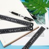 2PCS 6 Inch & 1PCS 8 Inch Aluminum Straightedge Ruler